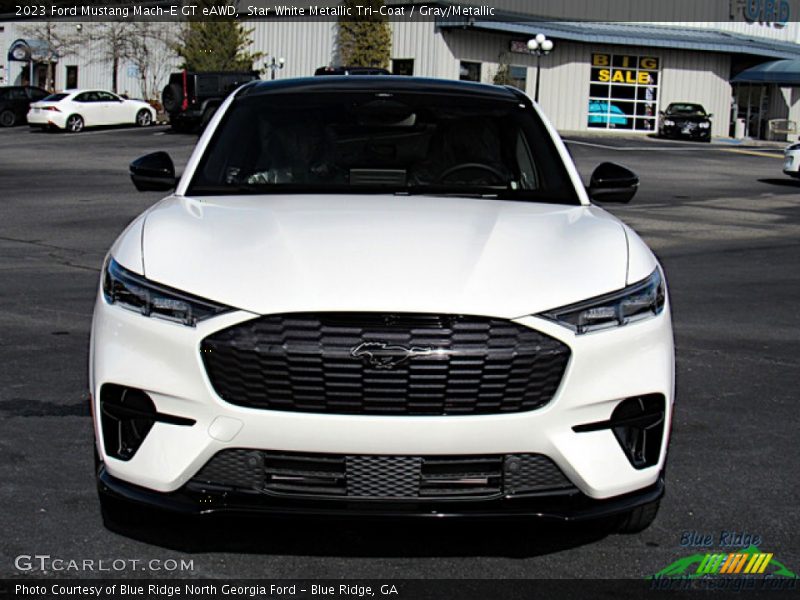 Star White Metallic Tri-Coat / Gray/Metallic 2023 Ford Mustang Mach-E GT eAWD