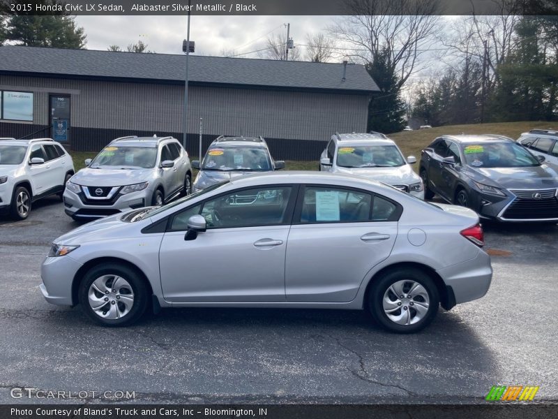 Alabaster Silver Metallic / Black 2015 Honda Civic LX Sedan