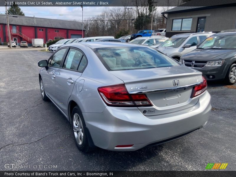 Alabaster Silver Metallic / Black 2015 Honda Civic LX Sedan