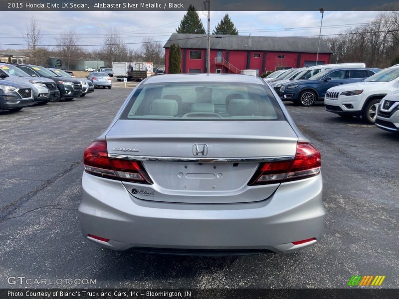 Alabaster Silver Metallic / Black 2015 Honda Civic LX Sedan