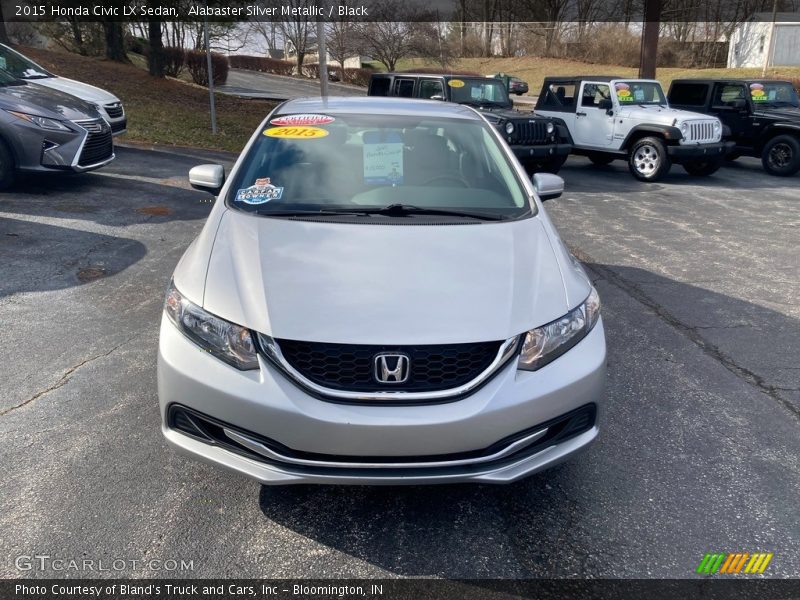 Alabaster Silver Metallic / Black 2015 Honda Civic LX Sedan