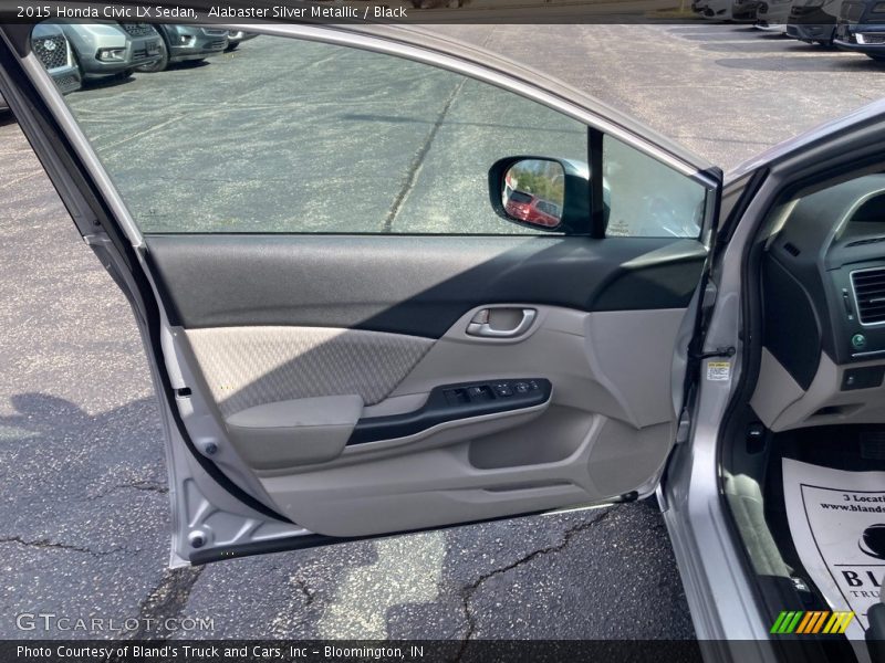 Alabaster Silver Metallic / Black 2015 Honda Civic LX Sedan