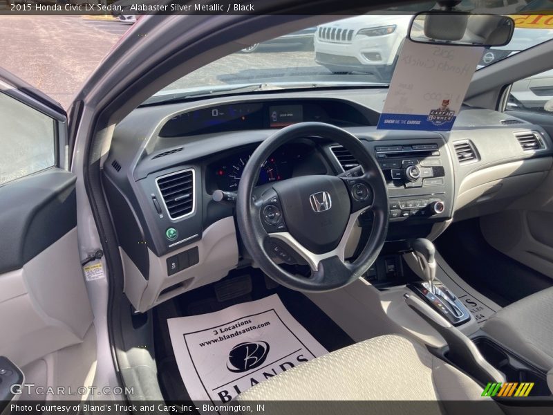 Alabaster Silver Metallic / Black 2015 Honda Civic LX Sedan