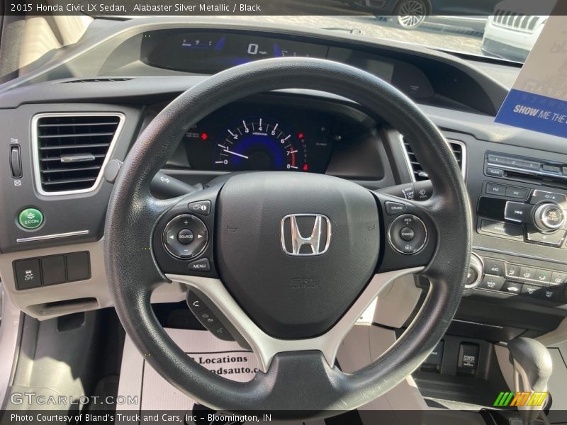 Alabaster Silver Metallic / Black 2015 Honda Civic LX Sedan
