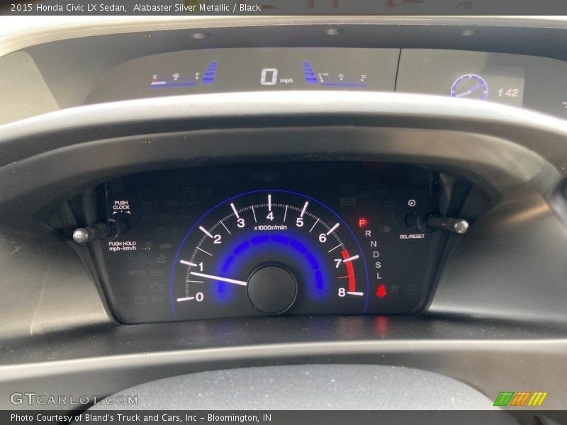 Alabaster Silver Metallic / Black 2015 Honda Civic LX Sedan