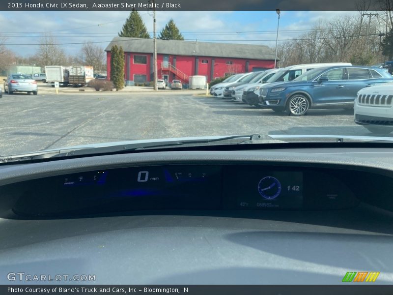 Alabaster Silver Metallic / Black 2015 Honda Civic LX Sedan