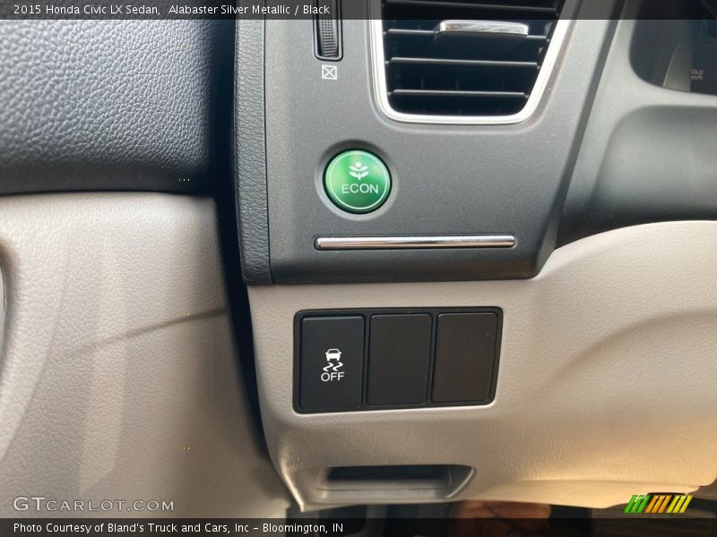 Alabaster Silver Metallic / Black 2015 Honda Civic LX Sedan