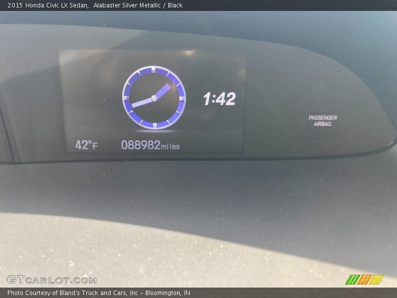 Alabaster Silver Metallic / Black 2015 Honda Civic LX Sedan