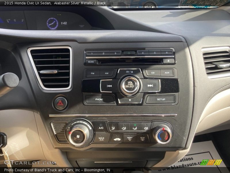 Alabaster Silver Metallic / Black 2015 Honda Civic LX Sedan