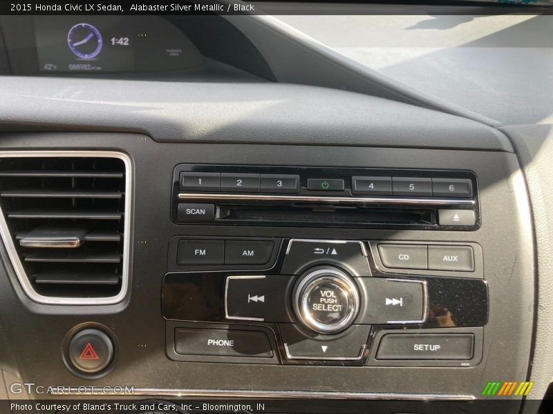 Alabaster Silver Metallic / Black 2015 Honda Civic LX Sedan