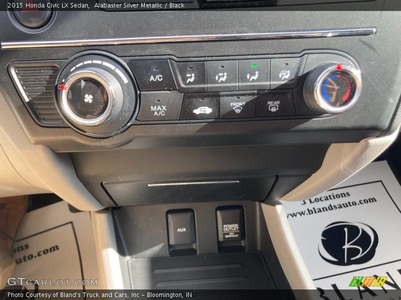 Alabaster Silver Metallic / Black 2015 Honda Civic LX Sedan