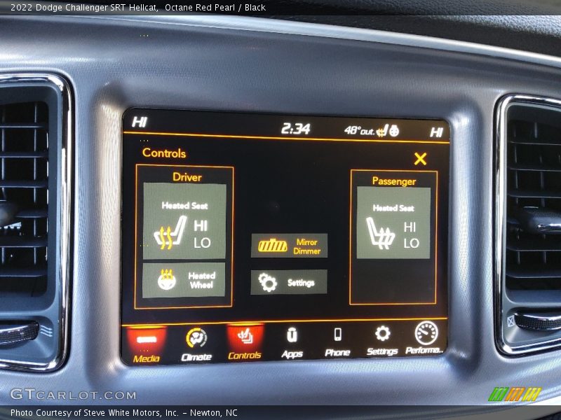 Controls of 2022 Challenger SRT Hellcat