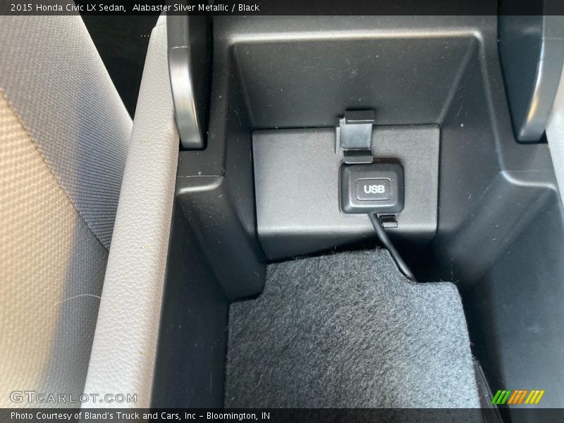 Alabaster Silver Metallic / Black 2015 Honda Civic LX Sedan