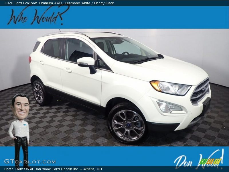 Diamond White / Ebony Black 2020 Ford EcoSport Titanium 4WD