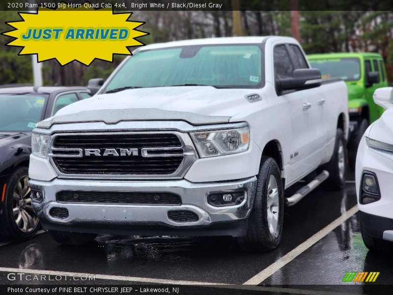 Bright White / Black/Diesel Gray 2020 Ram 1500 Big Horn Quad Cab 4x4