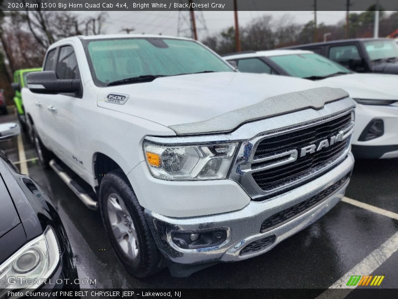 Bright White / Black/Diesel Gray 2020 Ram 1500 Big Horn Quad Cab 4x4