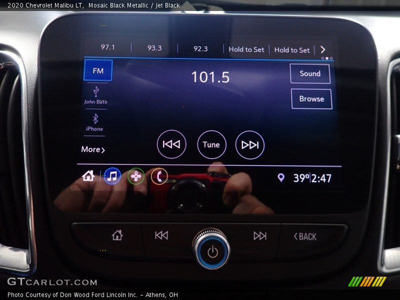 Mosaic Black Metallic / Jet Black 2020 Chevrolet Malibu LT