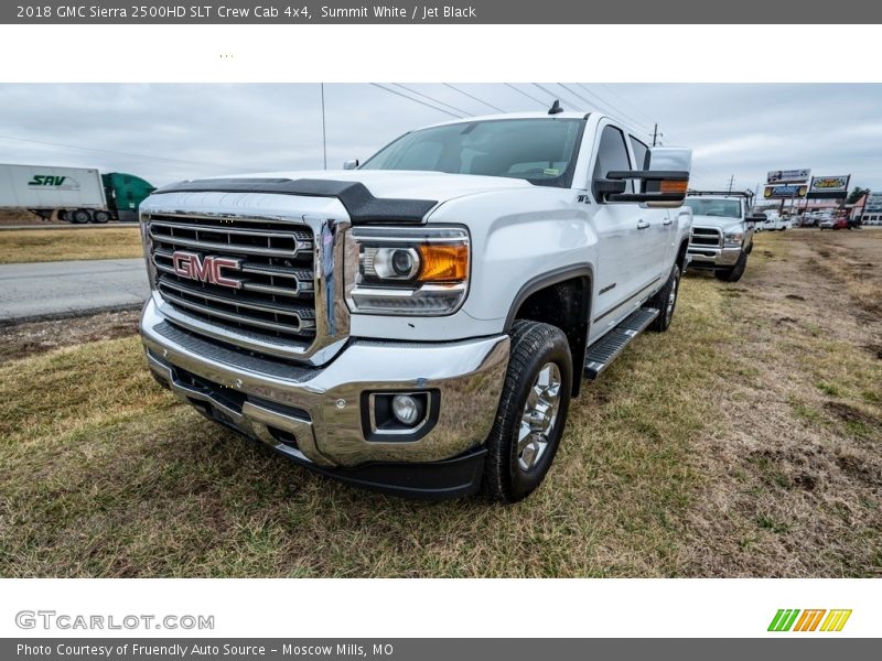 Summit White / Jet Black 2018 GMC Sierra 2500HD SLT Crew Cab 4x4