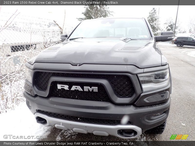 Diamond Black Crystal Pearl / Red/Black 2023 Ram 1500 Rebel Crew Cab 4x4