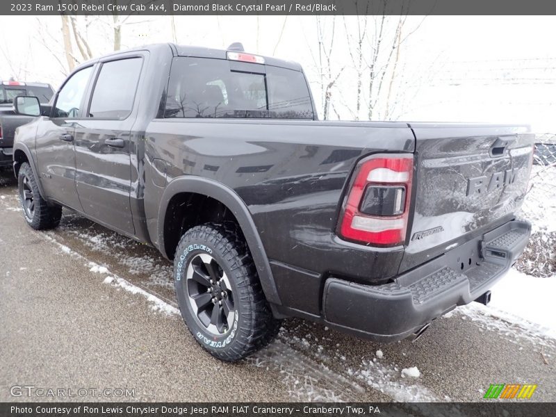 Diamond Black Crystal Pearl / Red/Black 2023 Ram 1500 Rebel Crew Cab 4x4