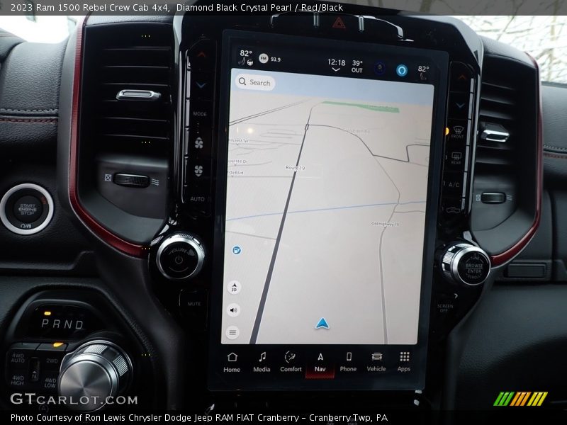 Navigation of 2023 1500 Rebel Crew Cab 4x4