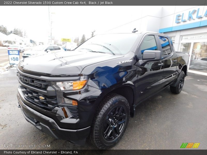 Black / Jet Black 2022 Chevrolet Silverado 1500 Custom Crew Cab 4x4