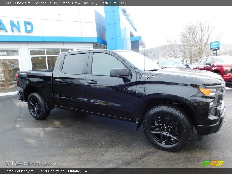 Black / Jet Black 2022 Chevrolet Silverado 1500 Custom Crew Cab 4x4