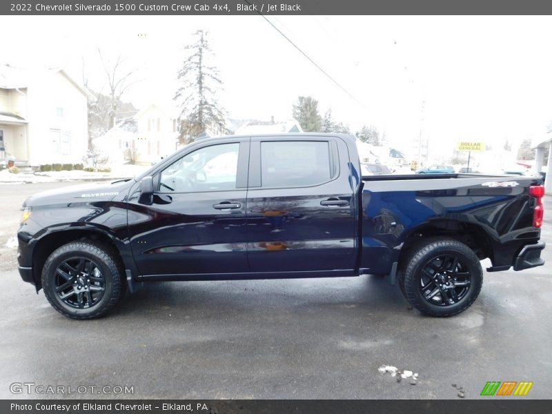 Black / Jet Black 2022 Chevrolet Silverado 1500 Custom Crew Cab 4x4