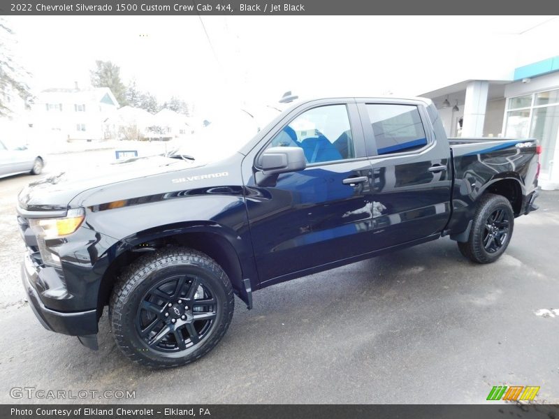 Black / Jet Black 2022 Chevrolet Silverado 1500 Custom Crew Cab 4x4