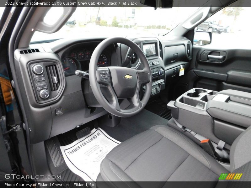 Black / Jet Black 2022 Chevrolet Silverado 1500 Custom Crew Cab 4x4