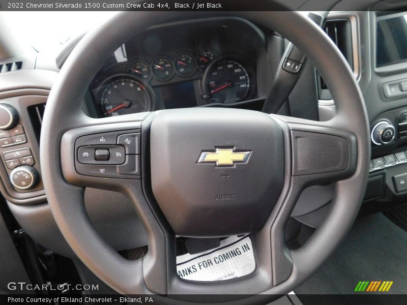 Black / Jet Black 2022 Chevrolet Silverado 1500 Custom Crew Cab 4x4
