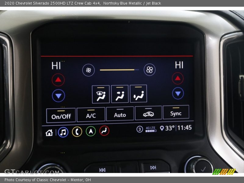 Northsky Blue Metallic / Jet Black 2020 Chevrolet Silverado 2500HD LTZ Crew Cab 4x4
