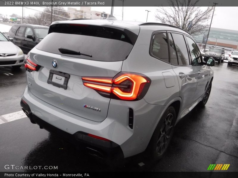 Brooklyn Grey Metallic / Tacora Red 2022 BMW X3 M40i