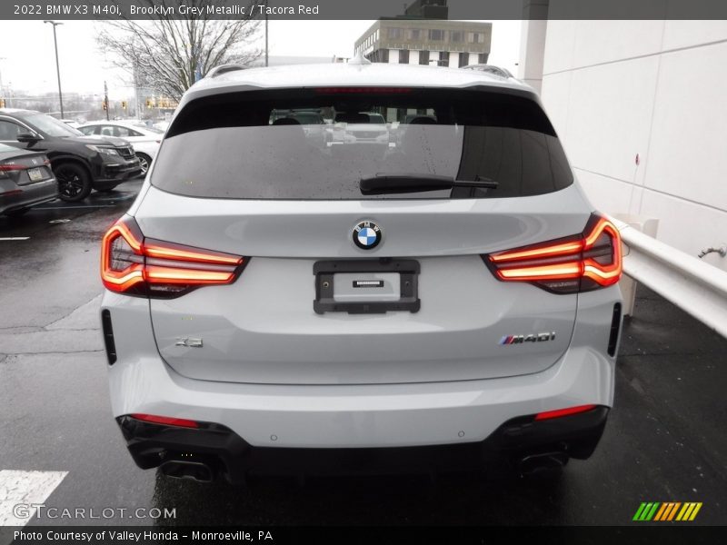Brooklyn Grey Metallic / Tacora Red 2022 BMW X3 M40i