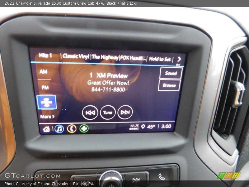 Black / Jet Black 2022 Chevrolet Silverado 1500 Custom Crew Cab 4x4