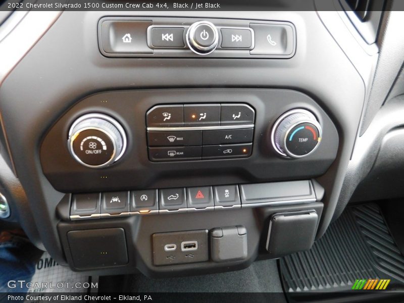 Black / Jet Black 2022 Chevrolet Silverado 1500 Custom Crew Cab 4x4