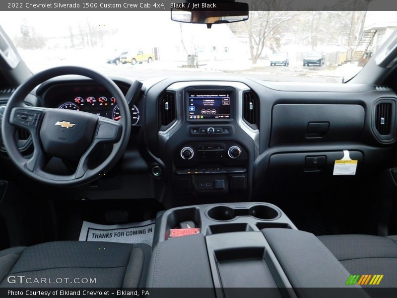 Black / Jet Black 2022 Chevrolet Silverado 1500 Custom Crew Cab 4x4