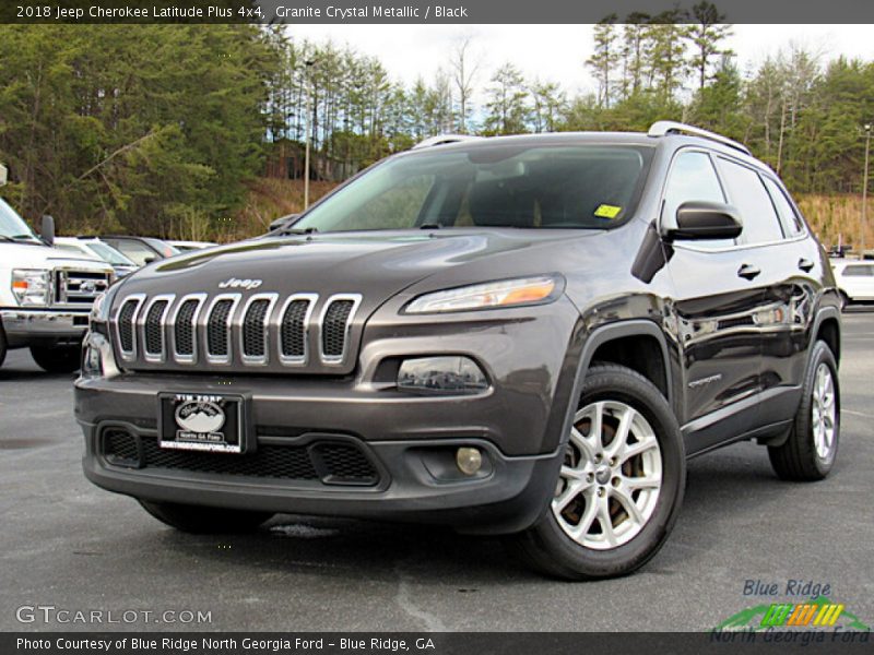 Granite Crystal Metallic / Black 2018 Jeep Cherokee Latitude Plus 4x4