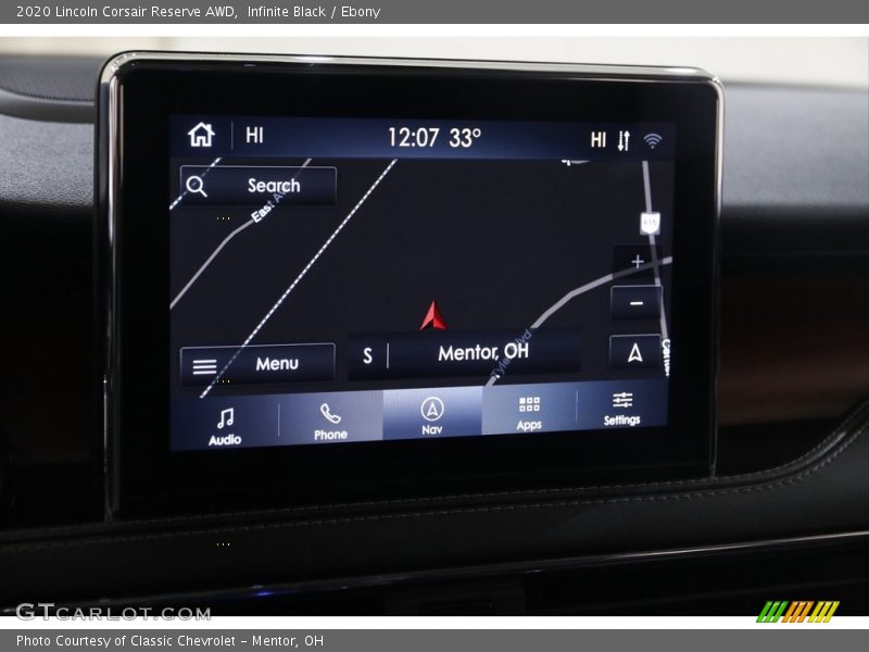 Navigation of 2020 Corsair Reserve AWD