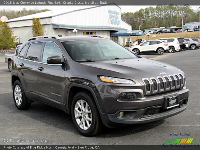 Granite Crystal Metallic / Black 2018 Jeep Cherokee Latitude Plus 4x4