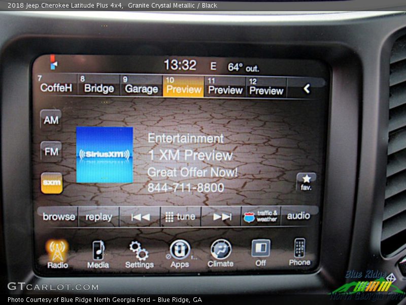 Granite Crystal Metallic / Black 2018 Jeep Cherokee Latitude Plus 4x4