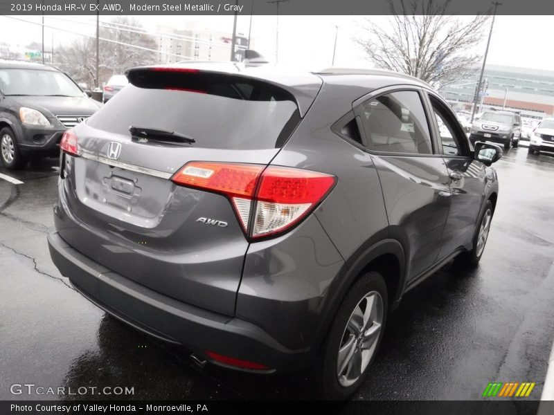 Modern Steel Metallic / Gray 2019 Honda HR-V EX AWD