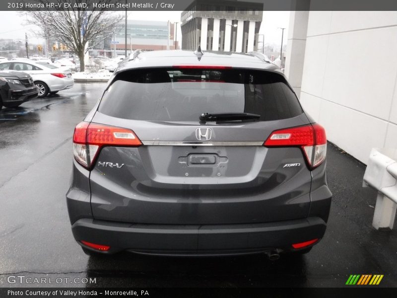 Modern Steel Metallic / Gray 2019 Honda HR-V EX AWD