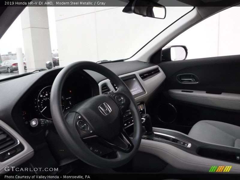Modern Steel Metallic / Gray 2019 Honda HR-V EX AWD