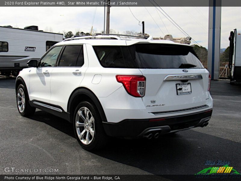 Star White Metallic Tri-Coat / Sandstone 2020 Ford Explorer Platinum 4WD