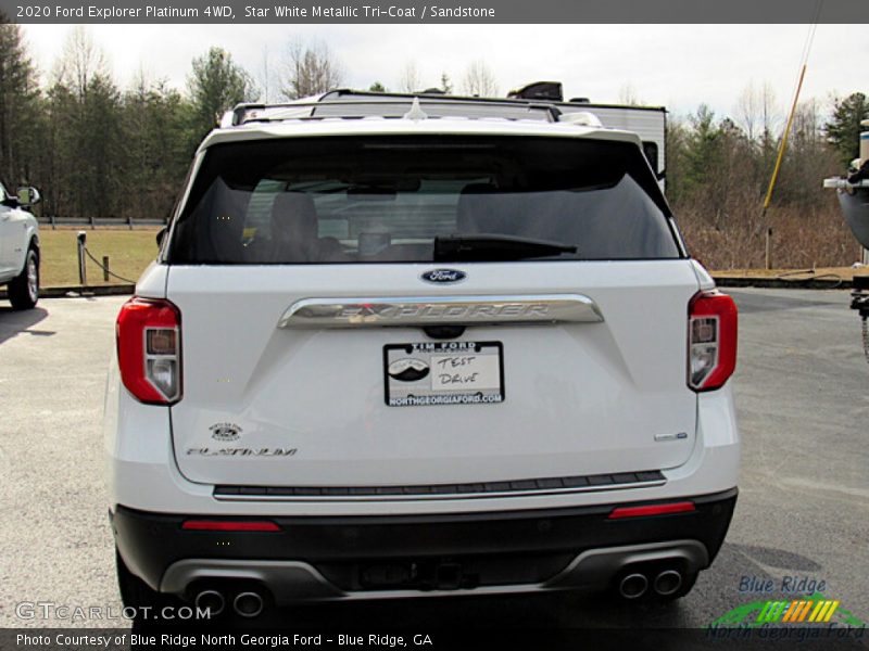 Star White Metallic Tri-Coat / Sandstone 2020 Ford Explorer Platinum 4WD