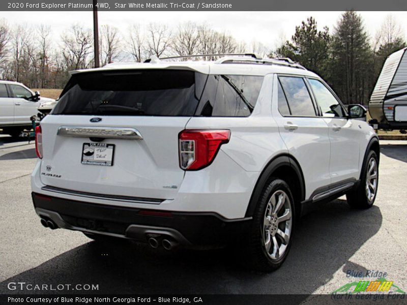 Star White Metallic Tri-Coat / Sandstone 2020 Ford Explorer Platinum 4WD