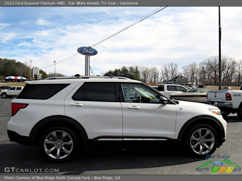 Star White Metallic Tri-Coat / Sandstone 2020 Ford Explorer Platinum 4WD