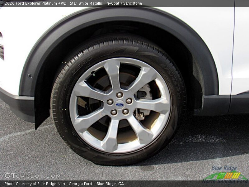 Star White Metallic Tri-Coat / Sandstone 2020 Ford Explorer Platinum 4WD