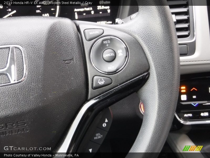 Modern Steel Metallic / Gray 2019 Honda HR-V EX AWD